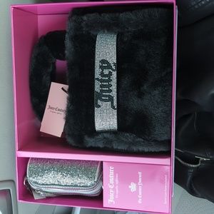 Juicy Couture liquorice Mini Tote and Barrel Coin Purse Set NWT